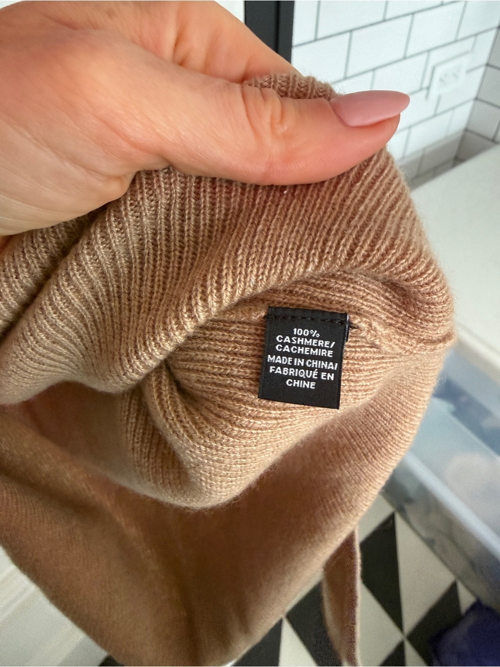 Saks Fifth Avenue Off-Shoulder Cashmere Maxi Dress in Camel - Picture 6 of 6